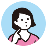 疑問を持って考えている様子の女性のイラスト